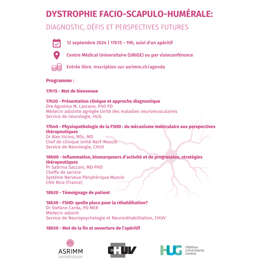 Illustration de l'événement : Dystrophie facio-scapulo-humérale: diagnostic, défis et perspectives futures